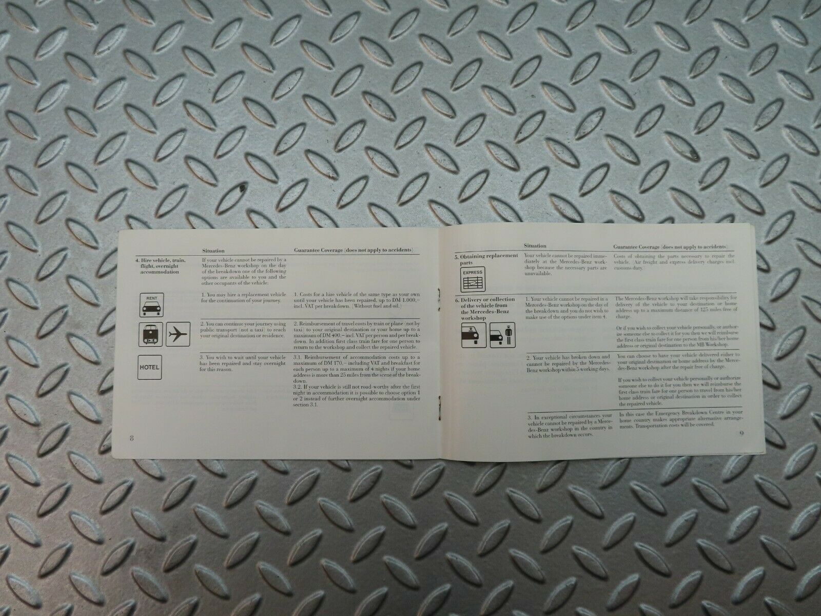 5616 Mercedes-Benz Touring Garantie Brochure 1295840198