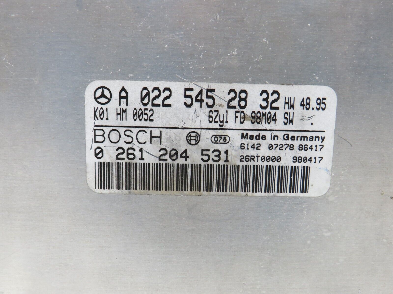 24697 Mercedes-Benz W140 S320 ASR + PML Control Unit 0185454732 0265109055