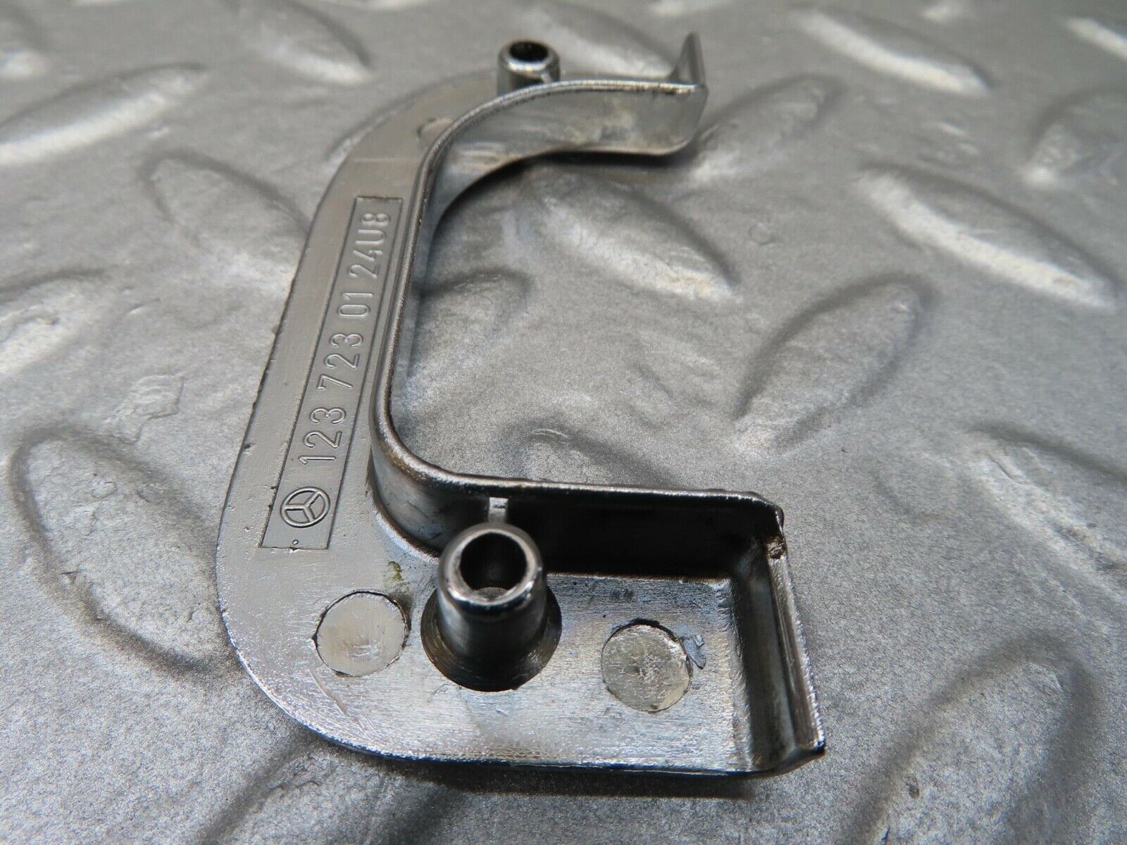 16039 Mercedes-Benz W123 280E Left Interior Chrome Door Latch Trim 1237230124