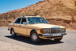 Mercedes W123 yellow taxi car