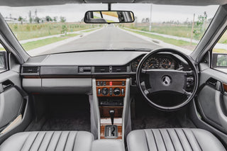 Mercedes W124 classic grey interior dashboard steering wheel photo