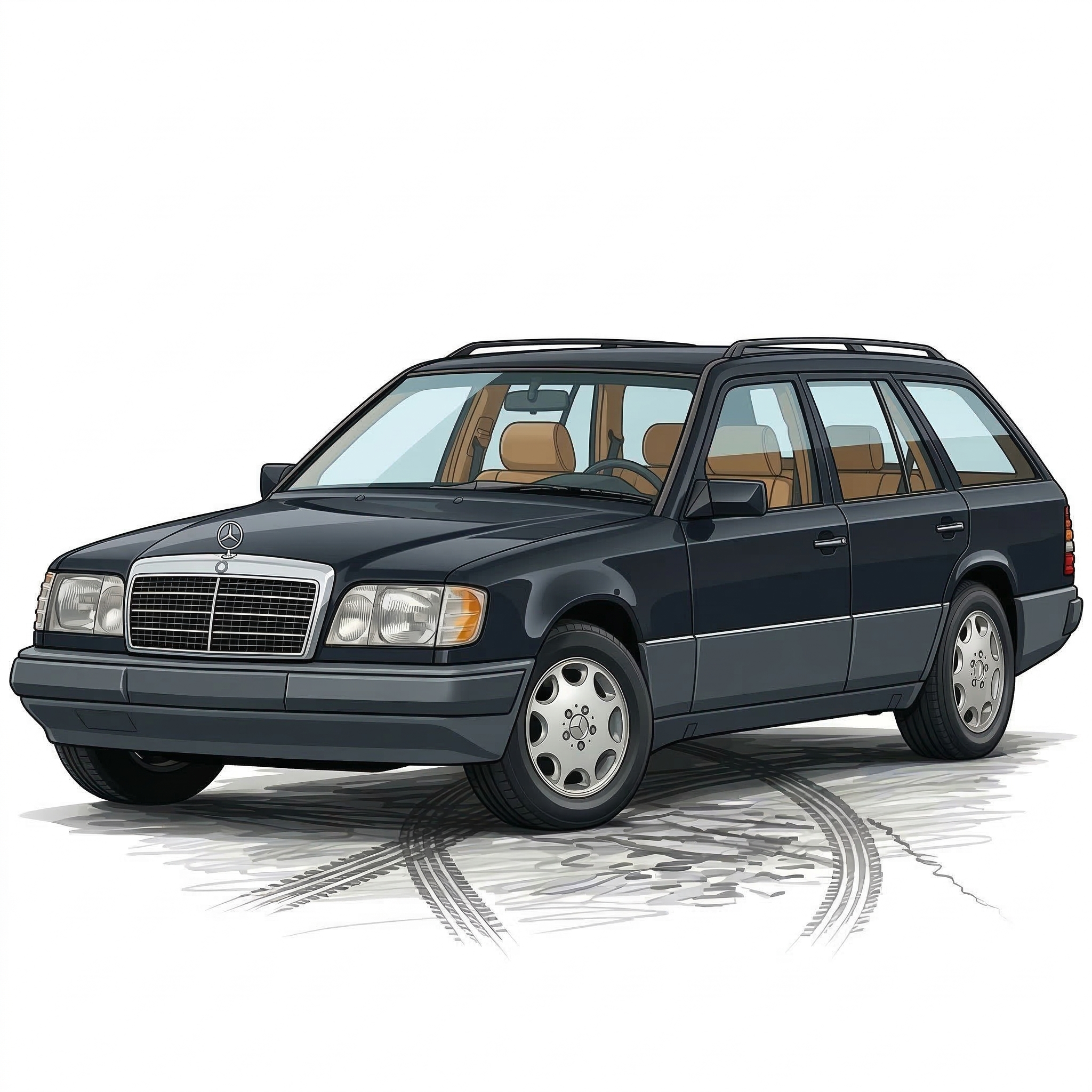 メルセデスベンツ W124 純正ウォールナット蛇腹シェルター Mercedes