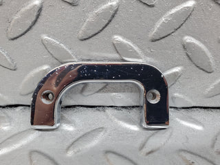 W123 Coupe left interior chrome door latch trim used OEM