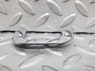 W123 Coupe left interior chrome door latch trim used OEM