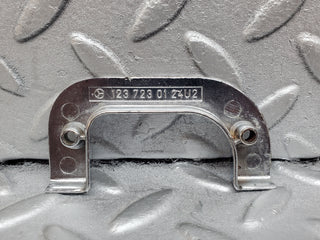W123 Coupe left interior chrome door latch trim used OEM