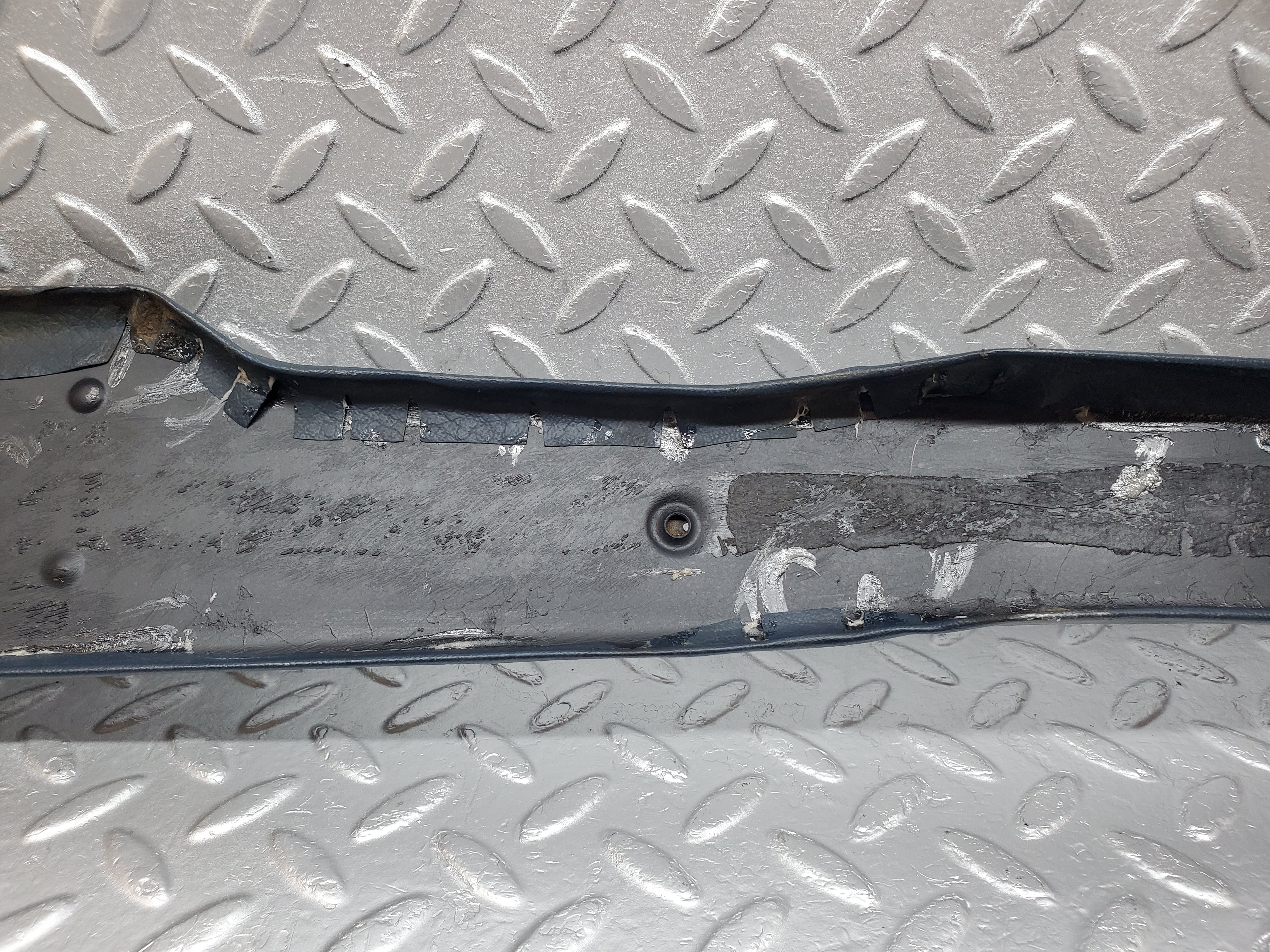 1164 Mercedes-Benz W108 280SE  B Pillar Trim Panel Left Blue