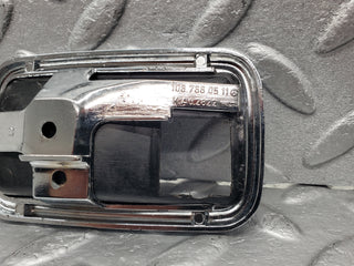 V123 W123 Lang door handle chrome frame left used OEM