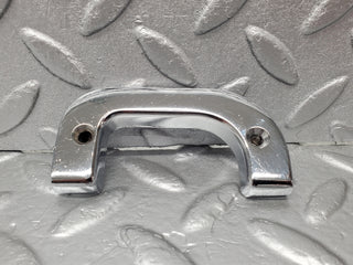 W123 Lang right interior chrome door latch trim used OEM