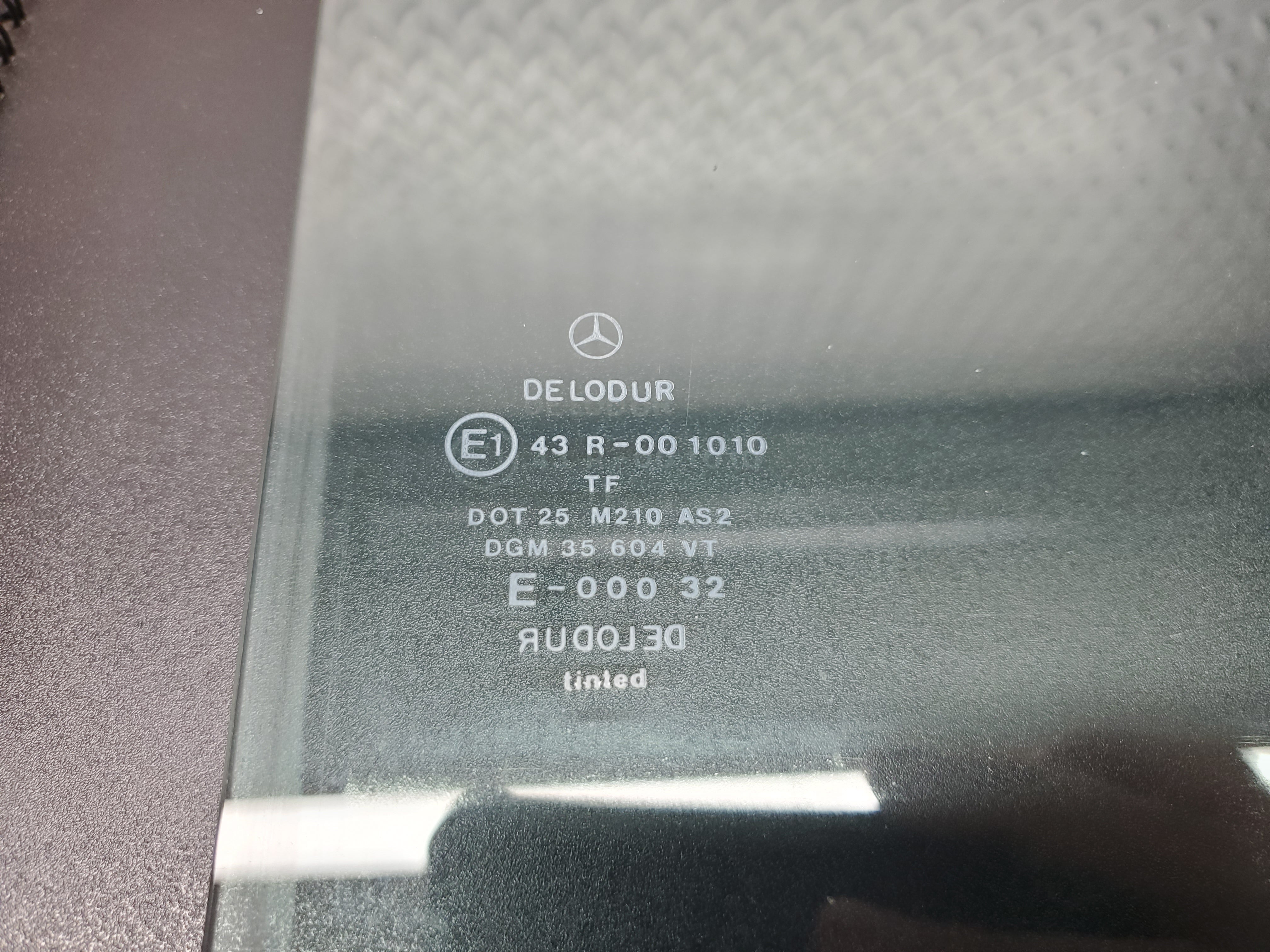 1406 Mercedes-Benz V123 240D Rear Left Door Window Glass