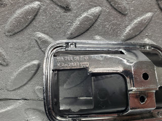 W108 chrome frame for door opener right used OEM