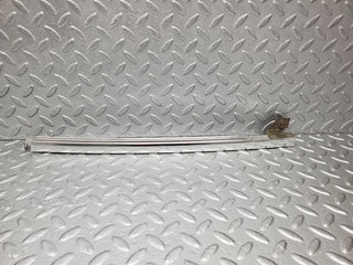 W116 rear left door chrome window channel used OEM