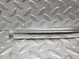 W116 rear left door chrome window channel used OEM