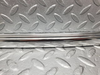 W116 rear left door chrome window channel used OEM