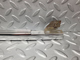 W116 rear left door chrome window channel used OEM