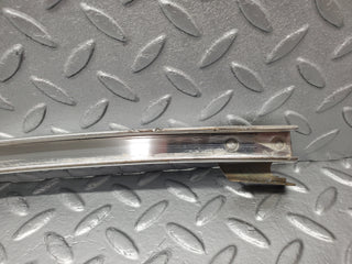 W116 rear left door chrome window channel used OEM