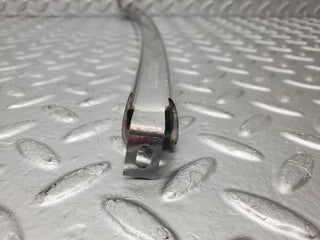 W116 rear left door chrome window channel used OEM
