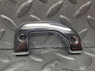 W116 right door chrome latch trim used OEM