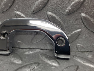W116 right door chrome latch trim used OEM