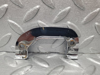 W116 right door chrome latch trim used OEM