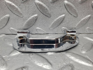 W116 right door chrome latch trim used OEM