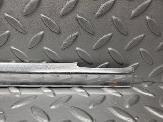 W116 front left door chrome trim used OEM