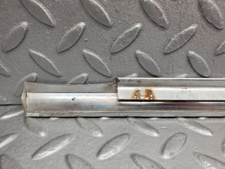 W116 front left door chrome trim used OEM