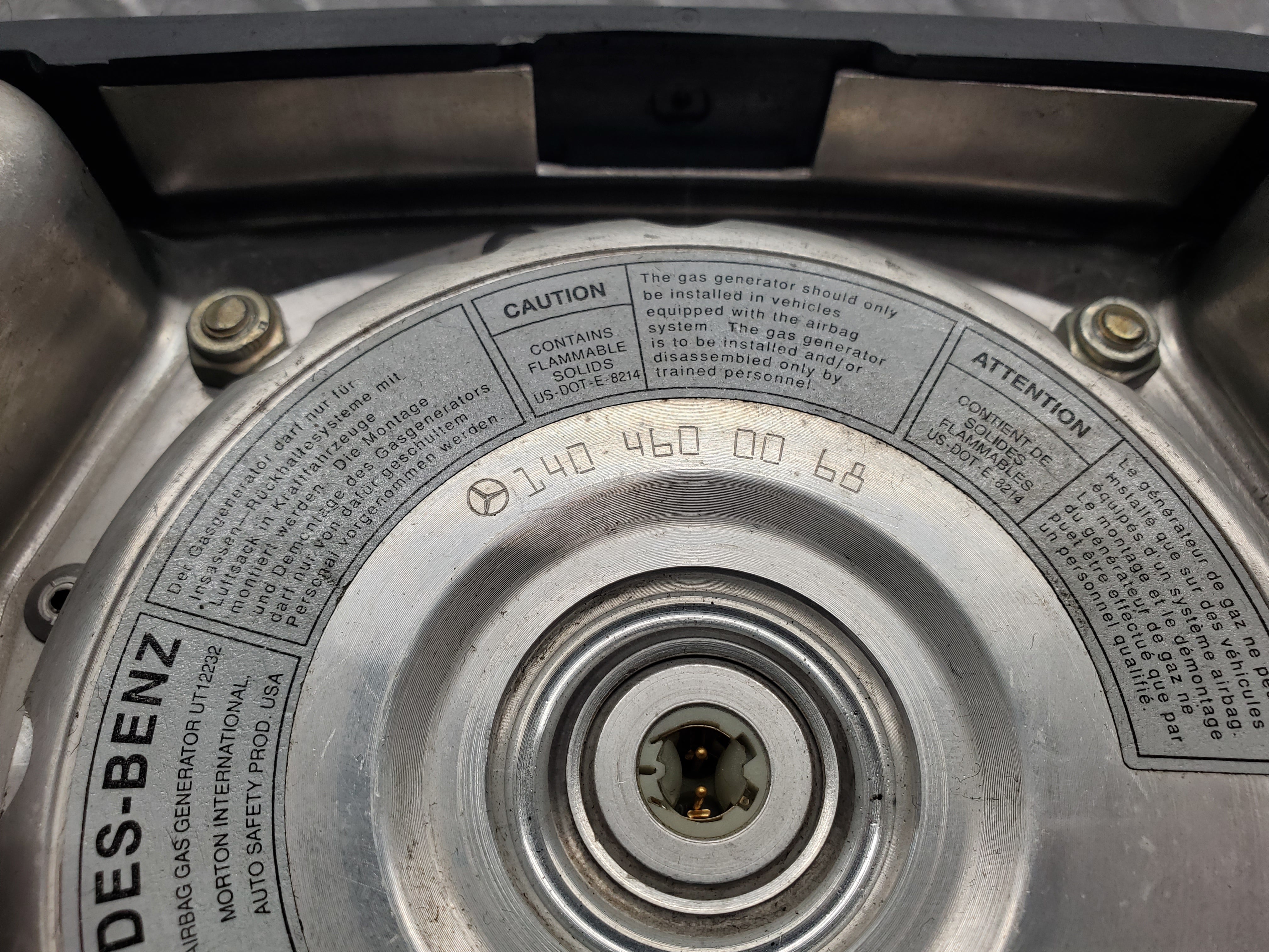 51184 Mercedes-Benz W140 W124 Steering Wheel Airbag 1404601198