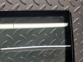 W140 front left door double window glass used OEM