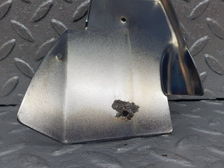 W123 Coupe b pillar chrome cover plate left side used OEM