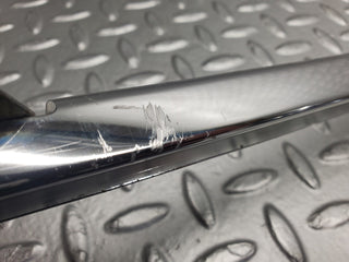 W123 rear left door chrome window channel used OEM