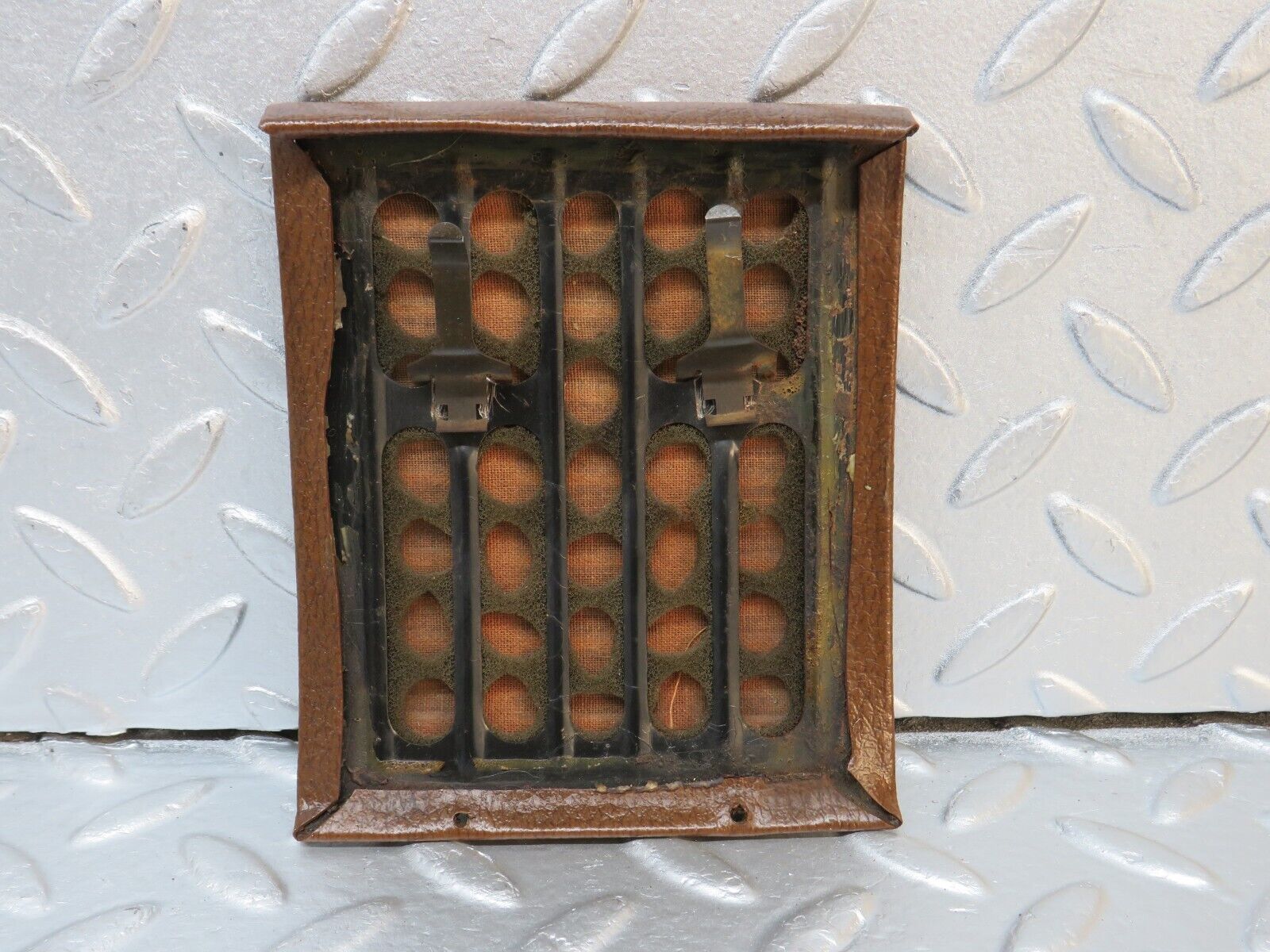 39816 Mercedes-Benz R107 350SL Dashboard Speaker Cover Brown Left Side