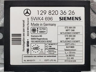 46825 Mercedes-Benz R129 320SL Coupe Immobiliser Control Unit Siemens 1298203626