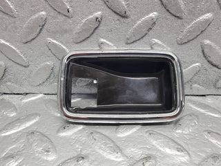 W123 Wagon chrome frame door opener left used OEM