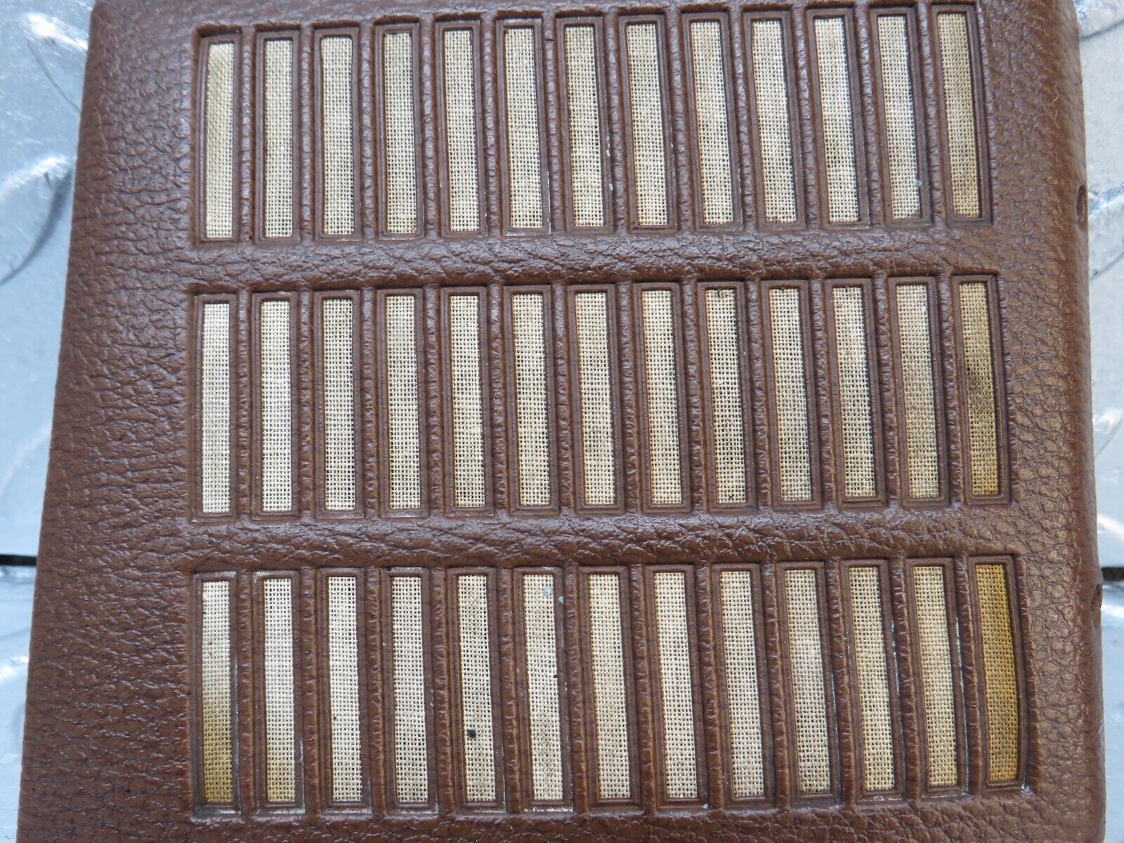 39815 Mercedes-Benz R107 350SL Dashboard Speaker Cover Brown Right Side