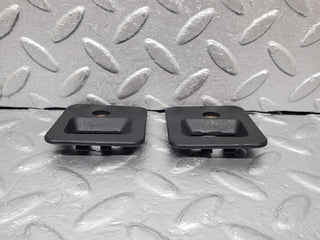 R129 SL roof lock cover trim pair used OEM
