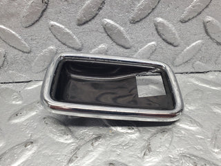 W123 Wagon chrome frame door opener left used OEM