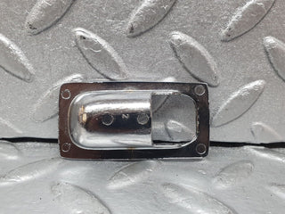 W123 Coupe door lock handle surround chrome used OEM