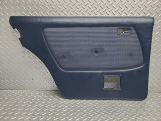 W123 rear left door card blue used OEM