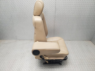 W124 Cabriolet front left passenger seat leather beige used OEM