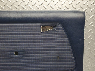W123 rear left door card blue used OEM