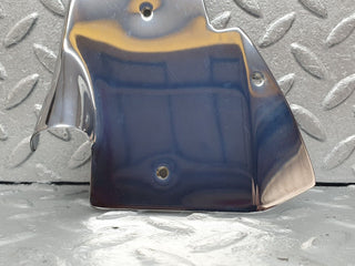 W123 Coupe b pillar chrome cover plate left side used OEM