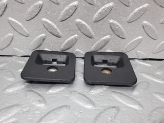 R129 SL roof lock cover trim pair used OEM