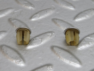 R107 SL headlight washer nozzle chrome plug 2x used OEM