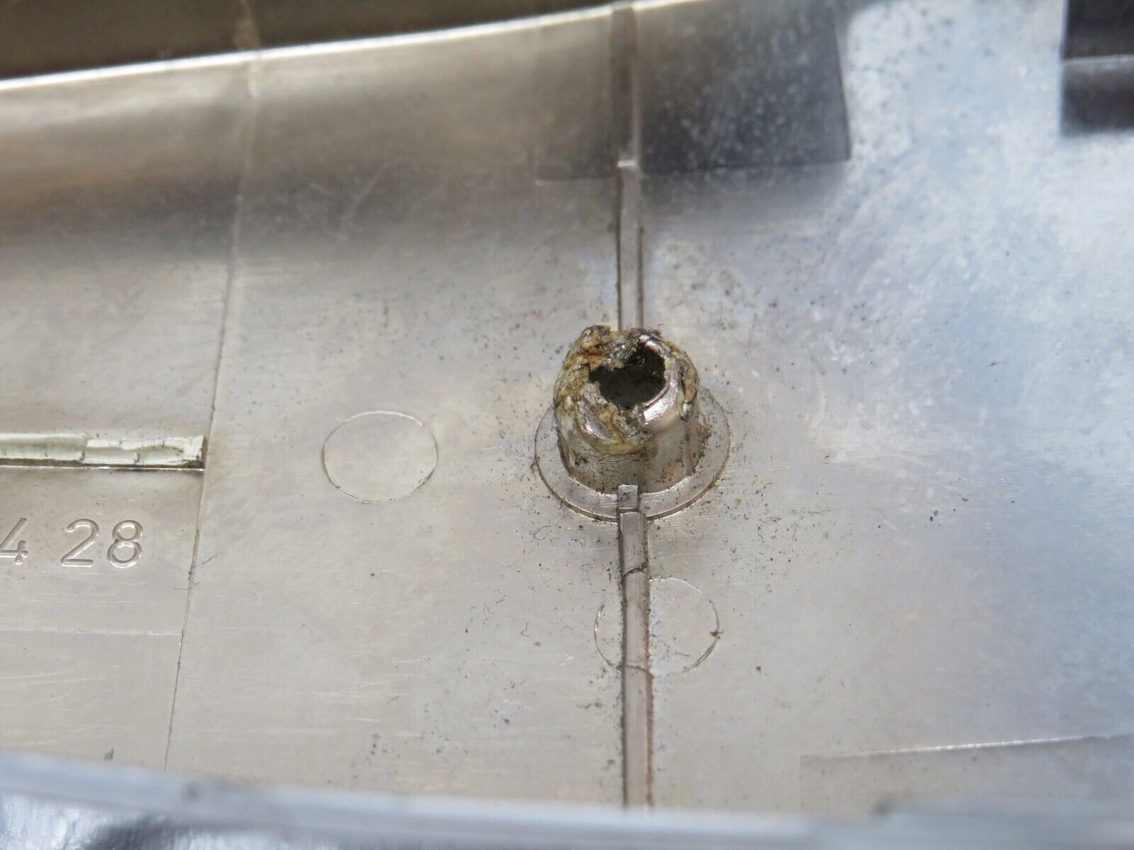 35654 Mercedes-Benz R107 280SL  Seat Hinge Chrome Cover 1079130428