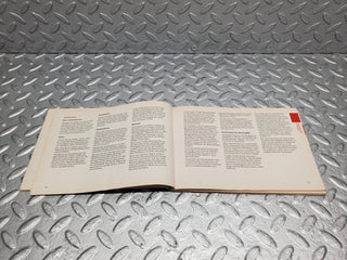 W124 owner's manual used OEM