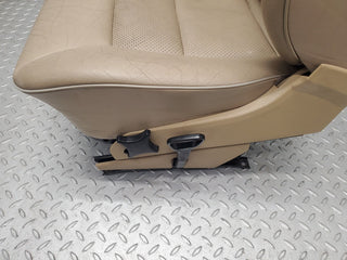 W124 Cabriolet front left passenger seat leather beige used OEM