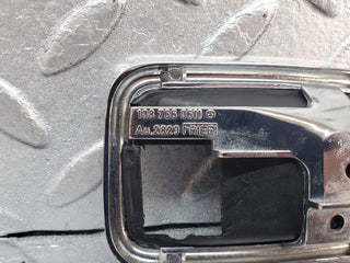 W123 chrome frame for door opener right used OEM
