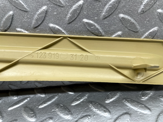 W123 front right seat cover trim beige used OEM