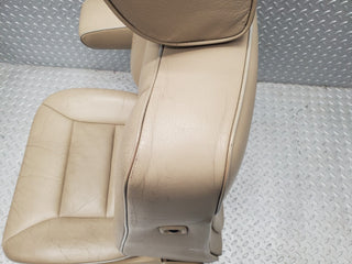 W124 Cabriolet front left passenger seat leather beige used OEM