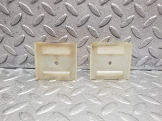 W126 Coupe door window guide bracket pair used OEM